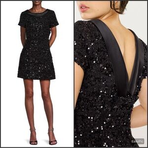 NWT Likely Naomi Sequin Mini Dress Black Size 10